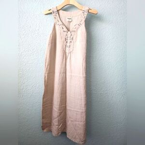 Island Shop Italy linen dress embellish collar coastal travel